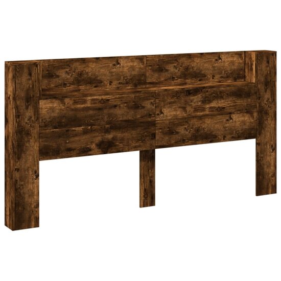 Hoofdbordkast Met Led 200X16,5X103,5 Cm Kleurig 200 x 16.5 x 103.5 cm Gerookt eiken