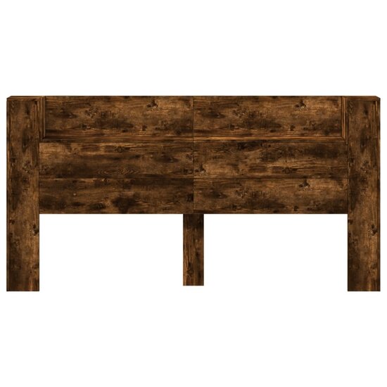 Hoofdbordkast Met Led 200X16,5X103,5 Cm Kleurig 200 x 16.5 x 103.5 cm Gerookt eiken