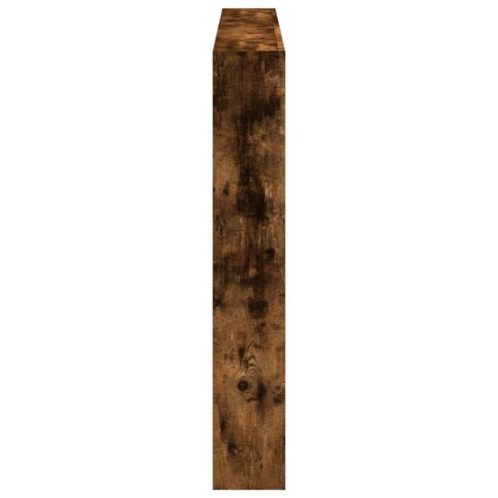 Hoofdbordkast Met Led-Verlichting 160 x 17 x 102 cm Gerookt eiken