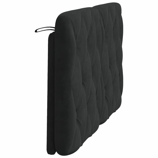 Hoofdbordkussen Fluweel 120 cm Zwart