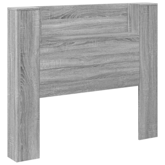Hoofdbordkast Met Led 120X16,5X103,5 Cm 120 x 16.5 x 103.5 cm Grijs sonoma