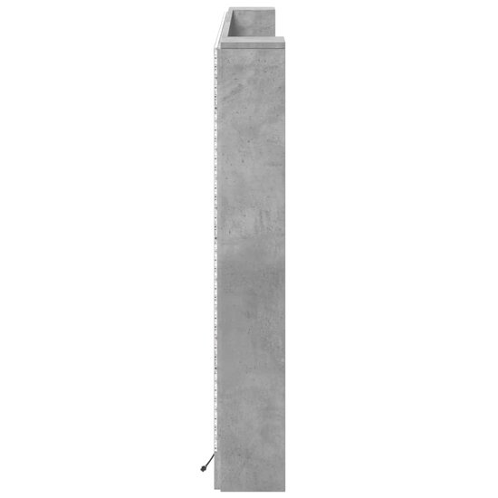 Hoofdbordkast Met Led-Verlichting 180X16,5X103,5 Cm 180 x 16.5 x 103.5 cm Betongrijs