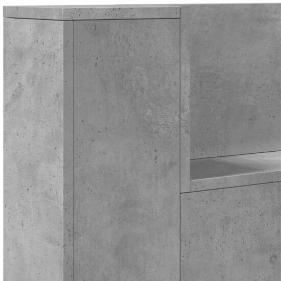 Hoofdbordkast Met Led-Verlichting 180X16,5X103,5 Cm 180 x 16.5 x 103.5 cm Betongrijs