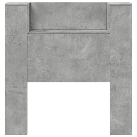 Hoofdbordkast Met Led-Verlichting 100X16,5X103,5 Cm 100 x 16.5 x 103.5 cm Betongrijs