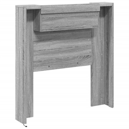 Hoofdbordkast Met Led 100X16,5X103,5 Cm 100 x 16.5 x 103.5 cm Grijs sonoma
