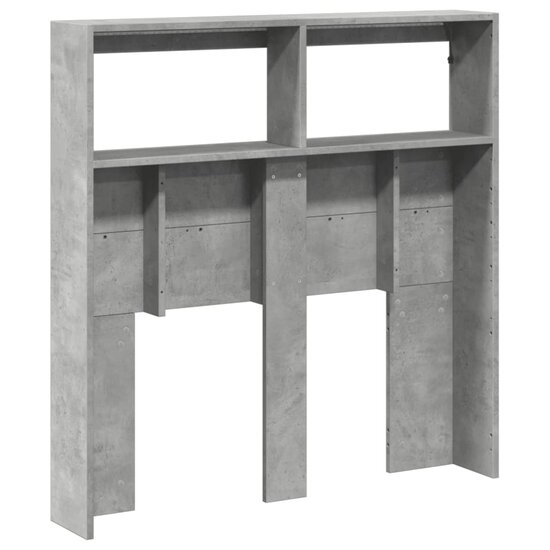 Hoofdbordkast Met Led-Verlichting 100 x 17 x 102 cm Betongrijs