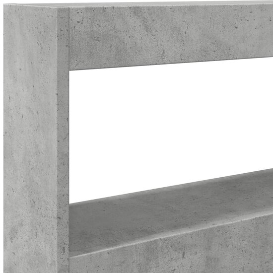 Hoofdbordkast Met Led-Verlichting 100 x 17 x 102 cm Betongrijs
