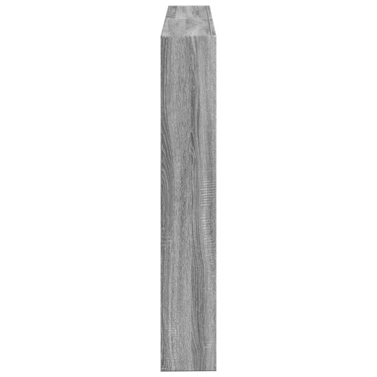 Hoofdbordkast Met Led-Verlichting 140 x 17 x 102 cm Grijs sonoma