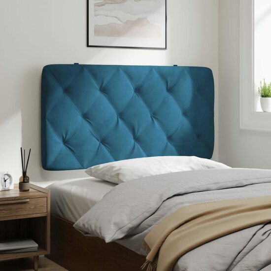 Hoofdbordkussen Fluweel 100 cm Blauw