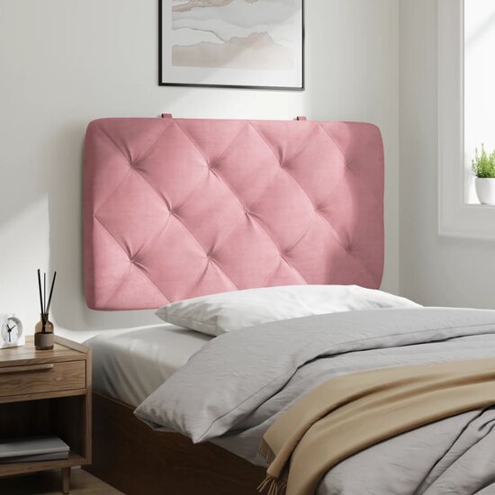 Hoofdbordkussen Fluweel 80 cm Roze
