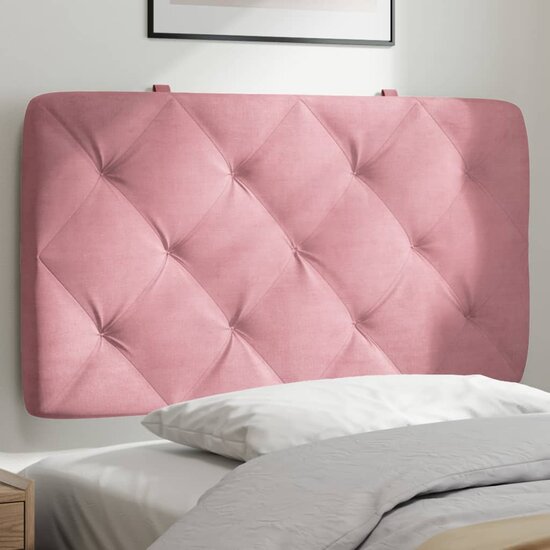 Hoofdbordkussen Fluweel 90 cm Roze