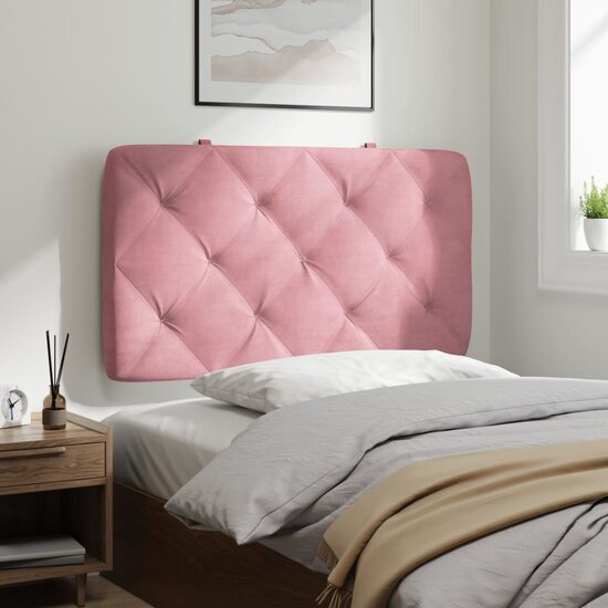 Hoofdbordkussen Fluweel 90 cm Roze