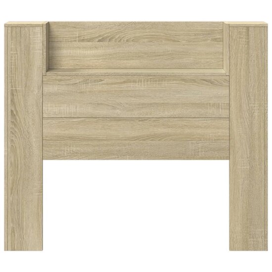 Hoofdbordkast met LED 120x16,5x103,5 cm sonoma eikenkleurig