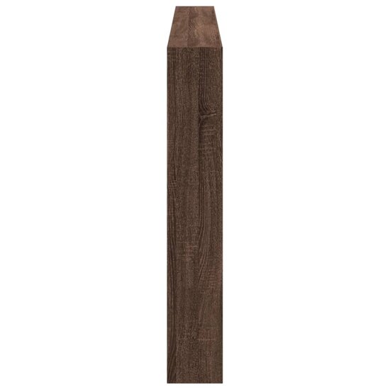 Hoofdbordkast met LED-verlichting 200x17x102 cm bruin eiken