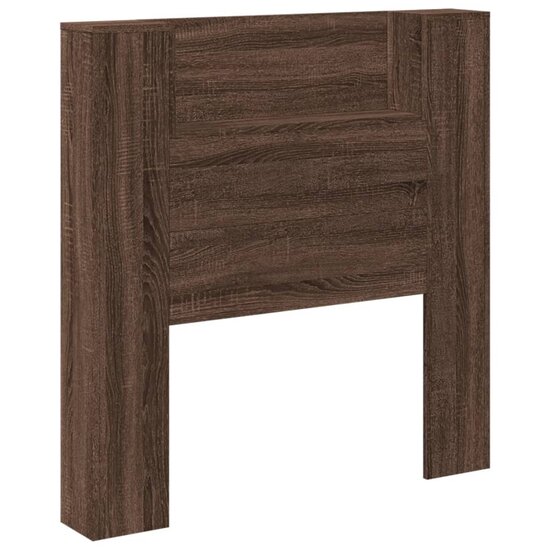 Hoofdbordkast Met Led-Verlichting 100X16,5X103,5 Cm Bruin Eiken 100 x 16.5 x 103.5 cm bruin eikenkleur