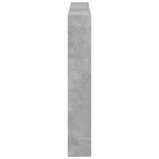 Hoofdbordkast met LED-verlichting 140x17x102 cm betongrijs