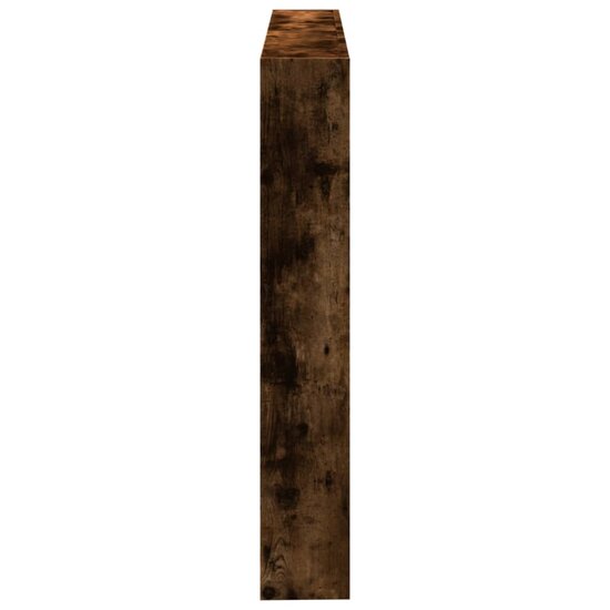 Hoofdbordkast met LED-verlichting 140x17x102 cm gerookt eiken