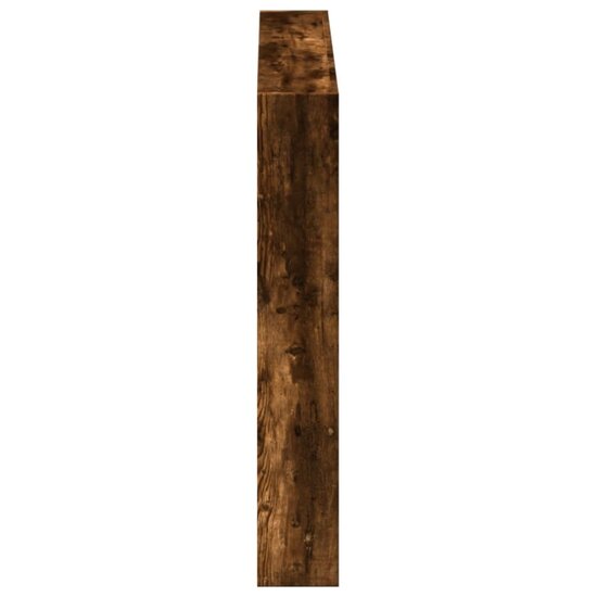 Hoofdbordkast met LED-verlichting 100x17x102 cm gerookt eiken