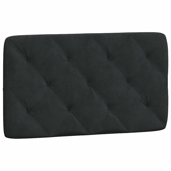 Hoofdbordkussen 90 cm fluweel zwart