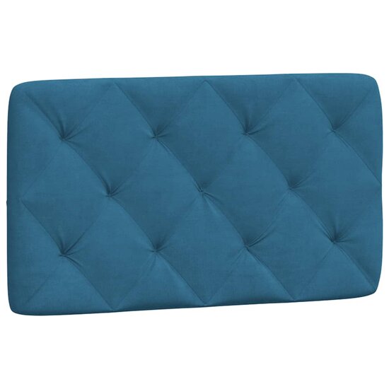 Hoofdbordkussen 80 cm fluweel blauw