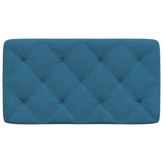 Hoofdbordkussen 80 cm fluweel blauw