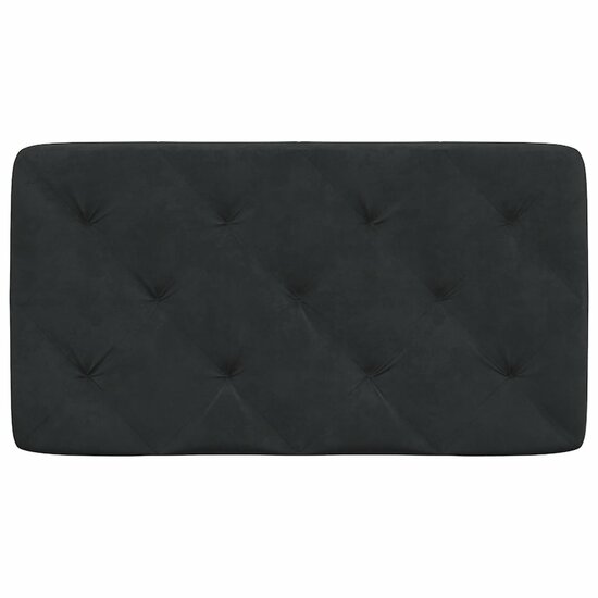 Hoofdbordkussen 80 cm fluweel zwart