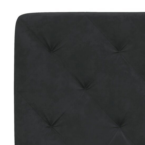 Hoofdbordkussen 80 cm fluweel zwart