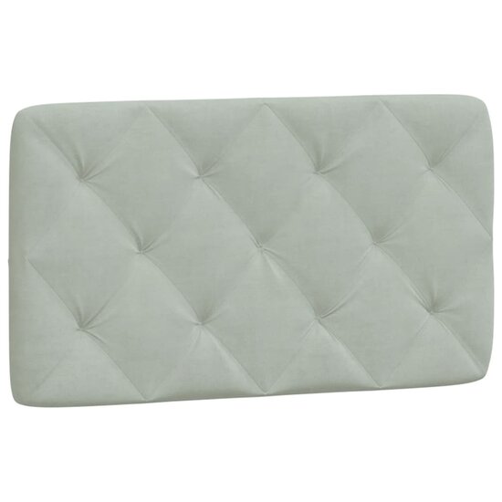 Hoofdbordkussen Velvet 90 cm Lichtgrijs