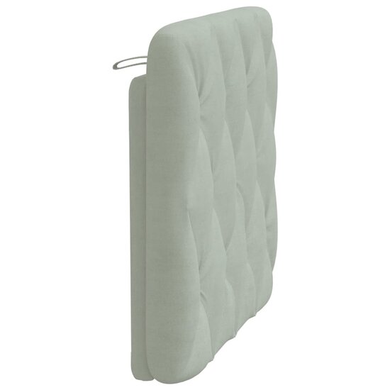 Hoofdbordkussen Velvet 90 cm Lichtgrijs