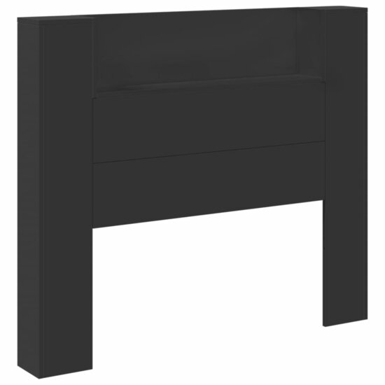 Hoofdbordkast Met Led-Verlichting 120X16,5X103,5 Cm 120 x 16.5 x 103.5 cm Zwart