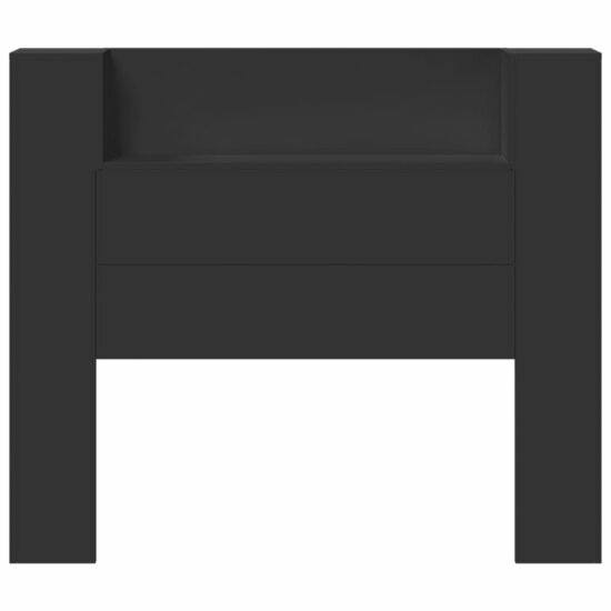 Hoofdbordkast Met Led-Verlichting 120X16,5X103,5 Cm 120 x 16.5 x 103.5 cm Zwart