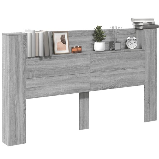 Hoofdbordkast Met Led 180X16,5X103,5 Cm 180 x 16.5 x 103.5 cm Grijs sonoma