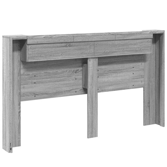 Hoofdbordkast Met Led 180X16,5X103,5 Cm 180 x 16.5 x 103.5 cm Grijs sonoma