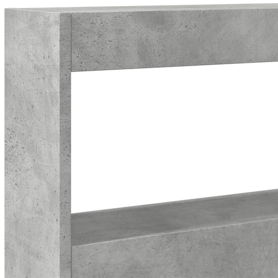 Hoofdbordkast Met Led-Verlichting 180 x 17 x 102 cm Betongrijs
