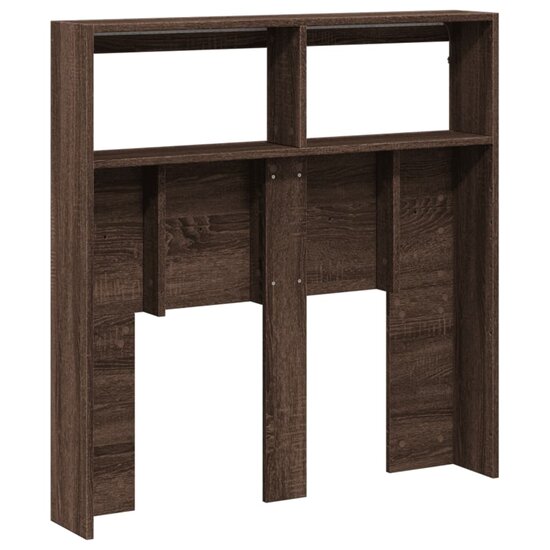 Hoofdbordkast Met Led-Verlichting Bruin Eiken 100 x 17 x 102 cm bruin eikenkleur