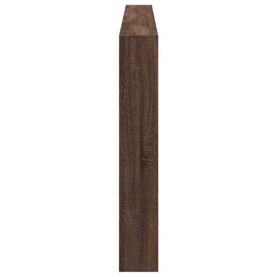 Hoofdbordkast Met Led-Verlichting Bruin Eiken 220 x 17 x 102 cm bruin eikenkleur