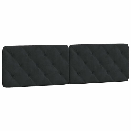 Hoofdbordkussen Fluweel 180 cm Zwart