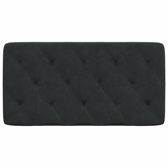 Hoofdbordkussen Fluweel 100 cm Zwart