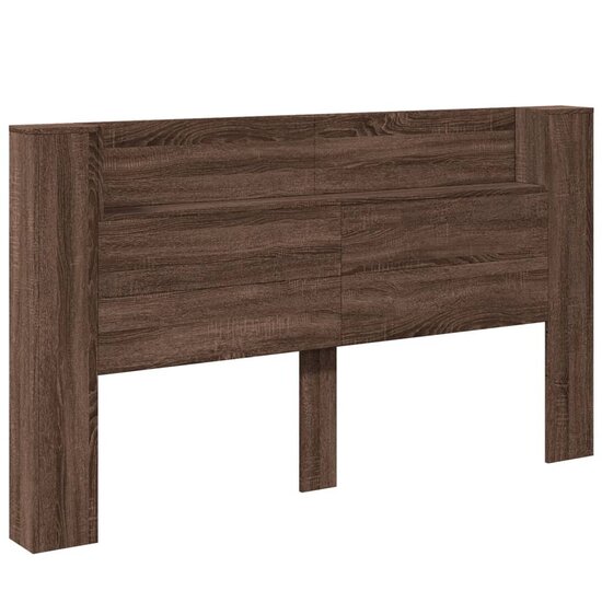 Hoofdbordkast Met Led-Verlichting 180X16,5X103,5 Cm Bruin Eiken 180 x 16.5 x 103.5 cm bruin eikenkleur