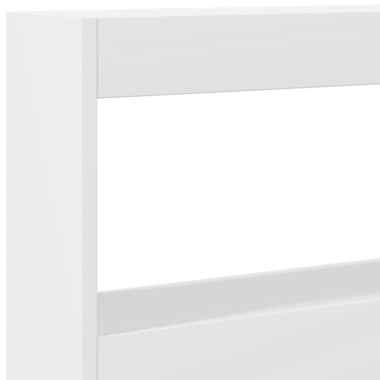 Hoofdbordkast Met Led-Verlichting 180 x 17 x 102 cm Wit