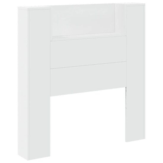 Hoofdbordkast Met Led-Verlichting 100X16,5X103,5 Cm 100 x 16.5 x 103.5 cm Wit