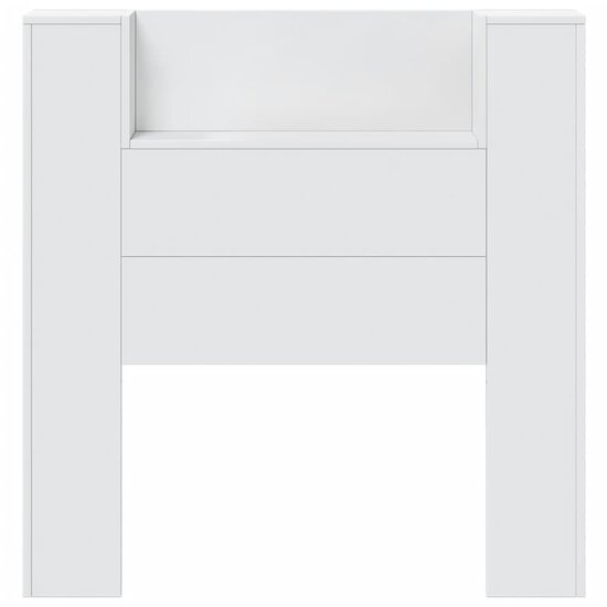 Hoofdbordkast Met Led-Verlichting 100X16,5X103,5 Cm 100 x 16.5 x 103.5 cm Wit