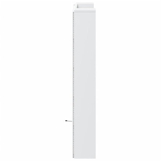 Hoofdbordkast Met Led-Verlichting 100X16,5X103,5 Cm 100 x 16.5 x 103.5 cm Wit