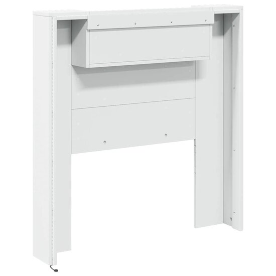 Hoofdbordkast Met Led-Verlichting 100X16,5X103,5 Cm 100 x 16.5 x 103.5 cm Wit