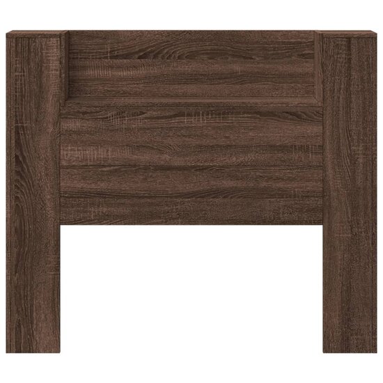 Hoofdbordkast Met Led-Verlichting 120X16,5X103,5 Cm Bruin Eiken 120 x 16.5 x 103.5 cm bruin eikenkleur