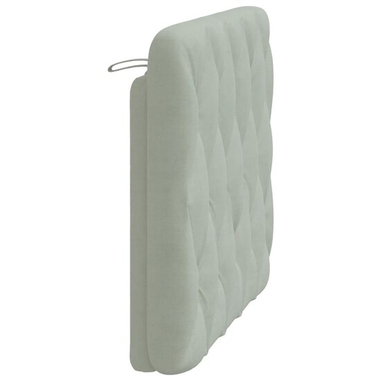Hoofdbordkussen Velvet 100 cm Lichtgrijs