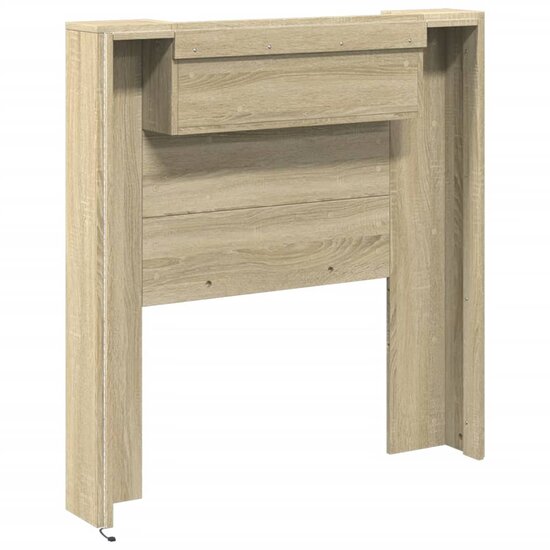Hoofdbordkast Met Led 100X16,5X103,5 Cm Kleurig 100 x 16.5 x 103.5 cm Sonoma eiken