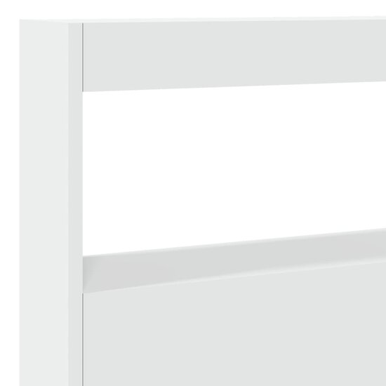 Hoofdbordkast Met Led-Verlichting 140 x 17 x 102 cm Wit