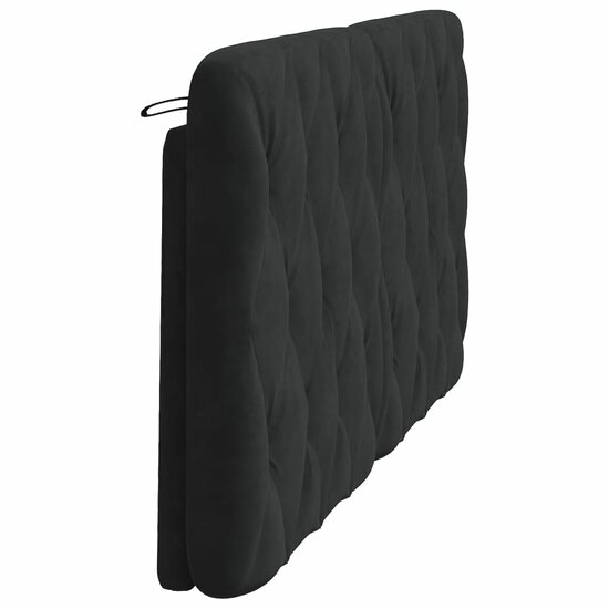Hoofdbordkussen Fluweel 160 cm Zwart