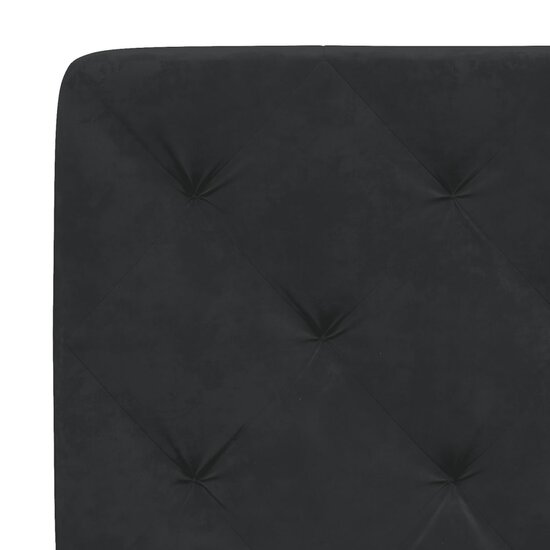 Hoofdbordkussen Fluweel 160 cm Zwart